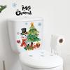 Christmas Snowman Toilet Sticker Fun Xmas Tree Removable Wall Sticker Novelty Home Decoration for Toilet