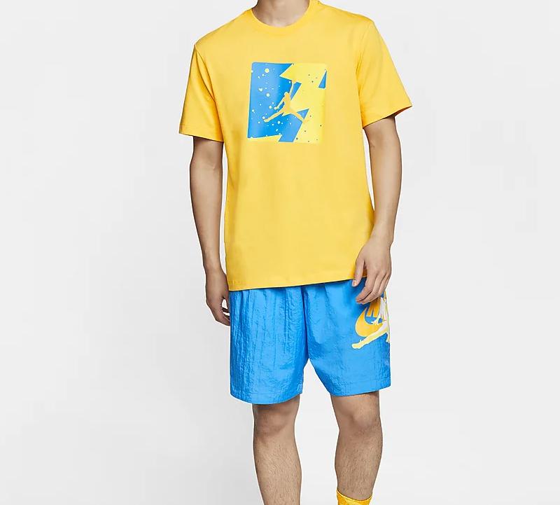 Jordan POOLSIDE T Shirt Men's Yellow CJ6245-728