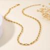 Золотая 18K Милая круглая цепочка Ожерелье для Женщины леди Девушки Роскошные украшения свадебный подарок чокер Ключица 45+5см