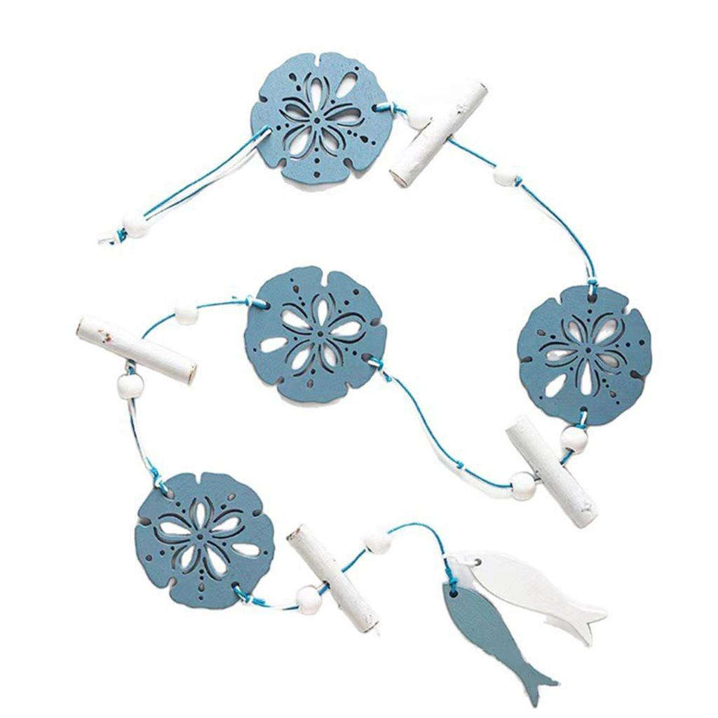 Mediterranean Style Decorative Pendants Starfish Fish Wooden Crafts Creative Home Living Room Bedroom Wall Decorations