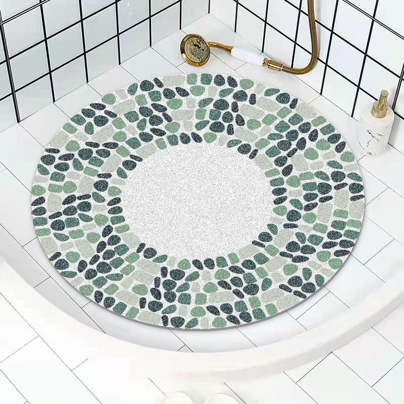 Круглый нескользящий коврик для ванной комнаты Душевая комната Ванная комната Полая сетка Дренаж Специальный противоскользящий коврик