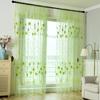 Transparent Window Drapes Romantic Tulle Curtain Flower Pattern Sheer Curtain  Bedroom