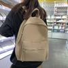 Простой однотонный женский рюкзак 2022, водонепроницаемые нейлоновые школьные сумки для девочек-подростков, сумка для книг, женская дорожная сумка на плечо