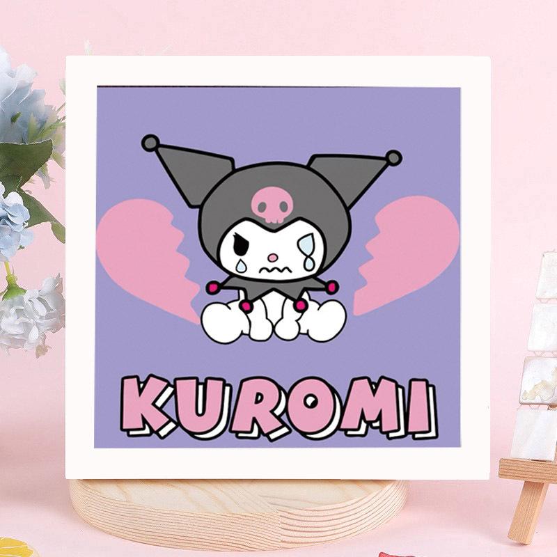 Детская алмазная мозаика Sanrio с наклейками-рамкой - Набор для самостоятельного изготовления, ручная работа, подарок