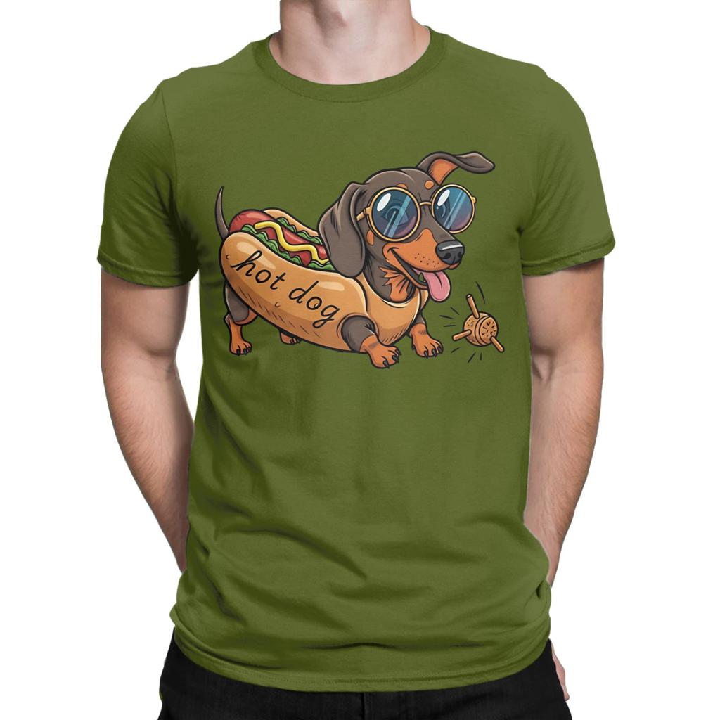 Playing Dachshund As A Hot Dog Classic Graphic 100 Cotton Tshirt Chud Consuming Hotdogs Tees Tops For Unisex