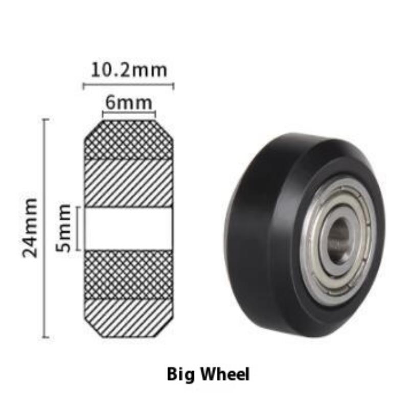 1 шт. Пластиковое колесо POM с подшипником, холостое, для V-образного паза, алюминиевого профиля, шкив Перлина, большой, маленький, для 3D-принтера Ender3 V2