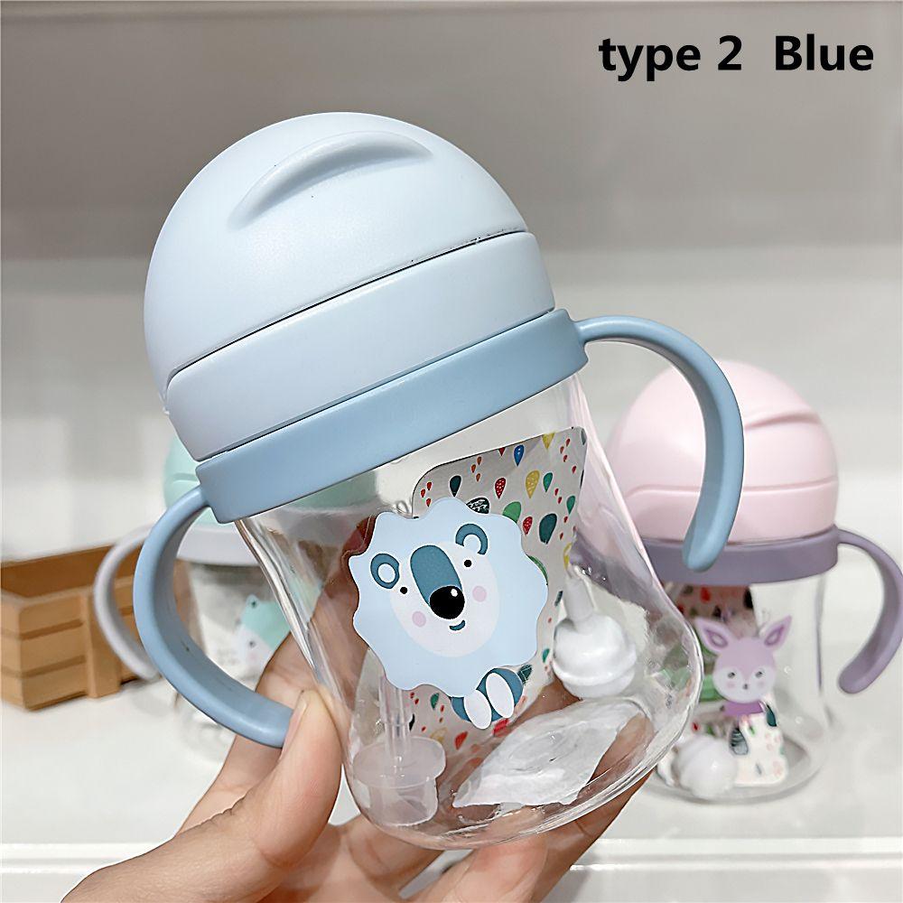 Toddler and Kids 250ML Sippy Cups Child Learning Cup Handle Feeding Cup with Straw Gravity Ball