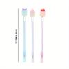 Back To School Season 10pcs 0.5mm Cute Fruit Cake Shape Gel Pen Creative Black Water Pen Gold Powder Transparent Rod Office Signature Pen