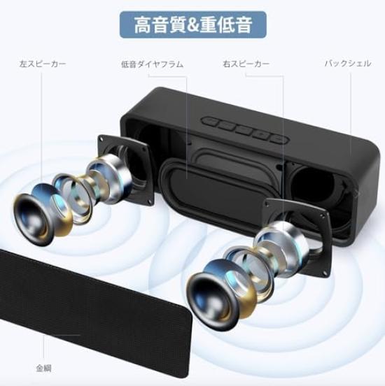 Bluetooth Speaker Wireless Speaker Speaker Portable Design Bluetooth Speaker with Long Continuous Playback Compatible with TWS Perfect for Outdoors TF