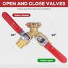 Hose Splitter 2 Way Heavy Duty Brass Garden Hose Splitter Outdoor Full Flow Hose Splitter Connector,Y Valve 3/4 Inch GHT Thread