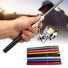 Puntos 1.6m Pen Shape Telescopic Mini Fishing Pole Rod with Metal Spinning Reel Wheel
