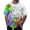 Summer Fun 3D Pattern Tie Dyeing T-shirt Color Painting 3D Printing Men's T-shirt Short Sleeve Top