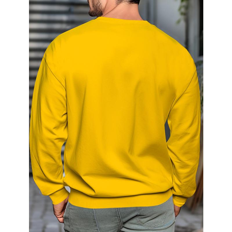 Мужской повседневный спортивный костюм из полиэстера, состоящий из 2 предметов: свитшот с круглым вырезом и шорты с регулируемой талией для активного отдыха