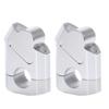 22mm Handlebar Risers Handlebar Motorcycle Handlebar Post Setback Spacer Universal [Raises Position] Kit, (Silver)