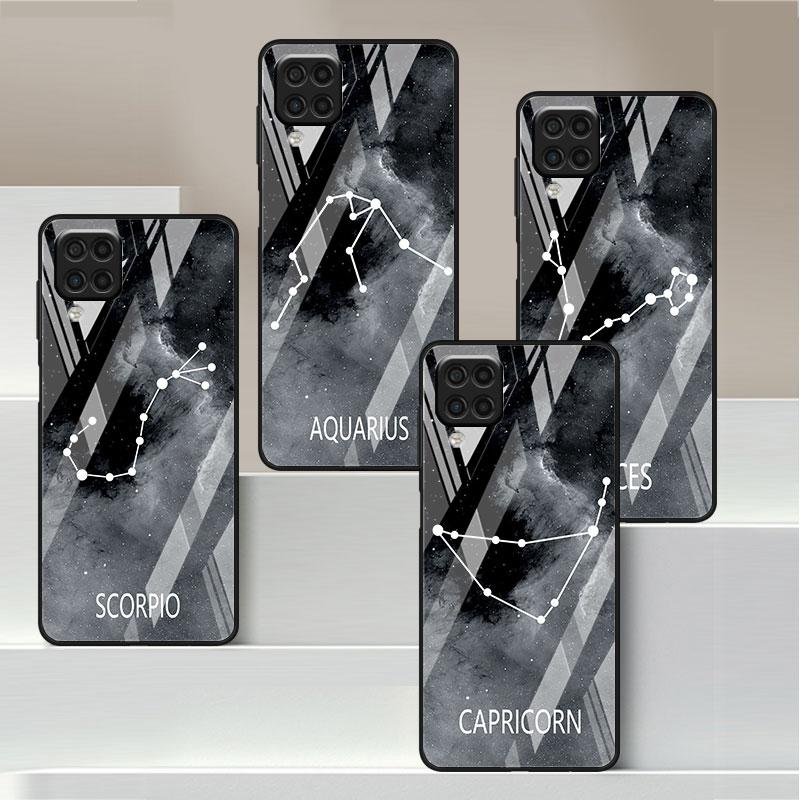 Стеклянный чехол с двенадцатью созвездиями для Samsung Galaxy A52 A71 A50 A51 A70 A21s A31 A72 A10 A12 A30 A22 5G, чехол для телефона