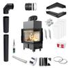 Insert Fireplace KRATKI FLOKI S Right 8kW COMPLETE SET for BUILT-IN Ø 160