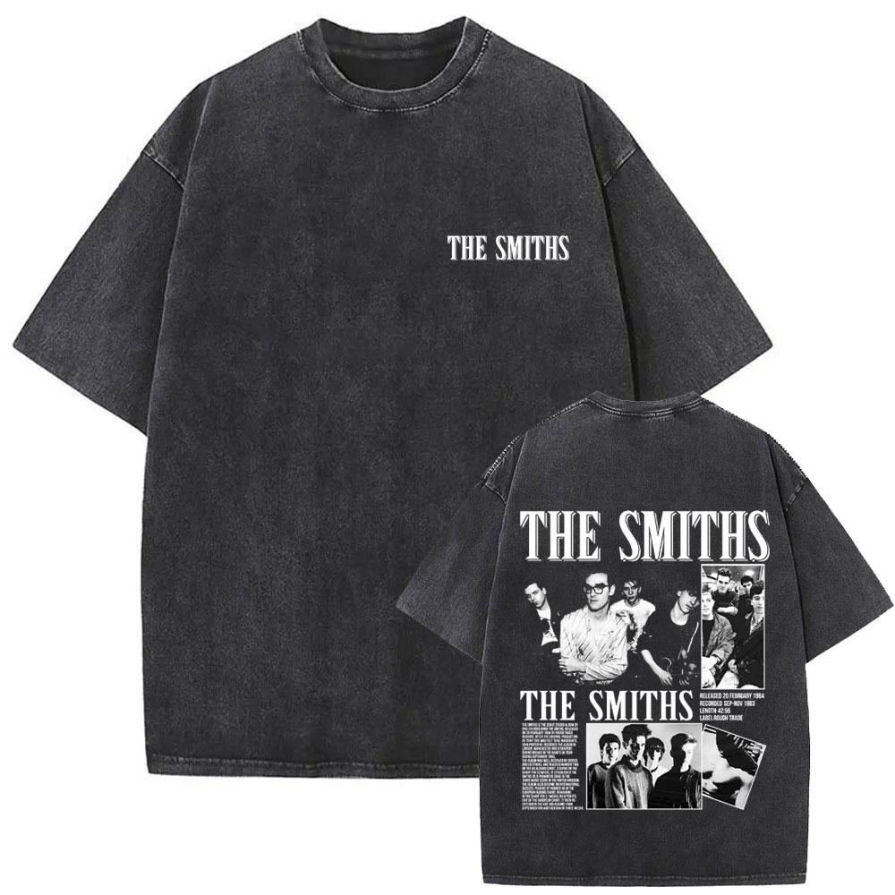 Rock Band The Smiths Более громкая Винтажная стираная футболка Альтернативная s Инди Морисси Футболка The Queen Is Dead Футболки Унисекс