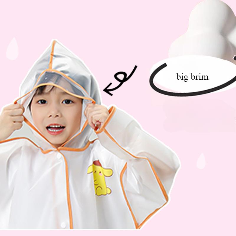 Детский дождевик EVA Мультяшный дождевик с местом для школьного ранца Начальная школа Мальчики и девочки Детский сад Полностью водонепроницаемая одежда