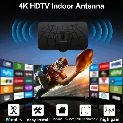Усилитель сигнала телевизионной антенны 25 дБ регулируемый цифровой тв dtv box цифровой усилитель на 3000 миль активный внутренний автомобиль лодка кемпер
