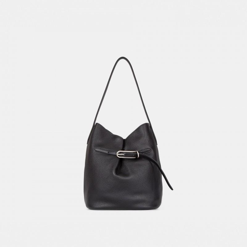 "Lock Lock" Bucket Bag Super Large Top Layer Cowhide Single Shoulder Underarm
