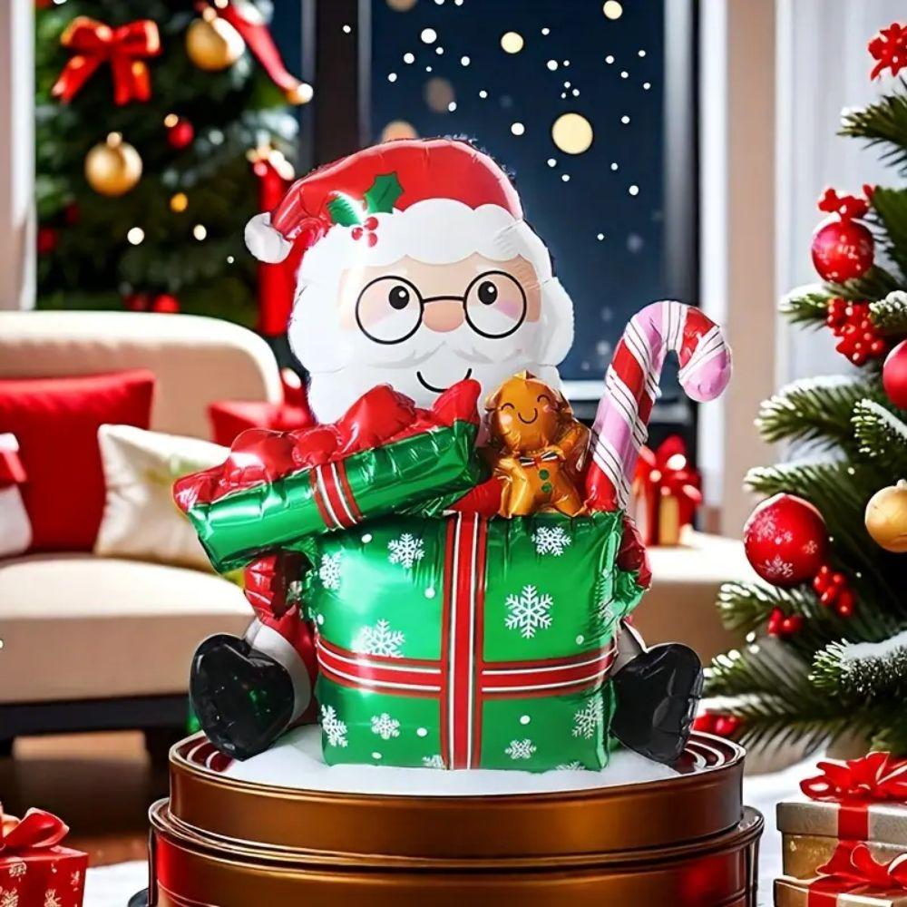 Gingerbread Man 3D Santa Claus Balloons Extra Large Xmas Tree Balloons  Easter Gift