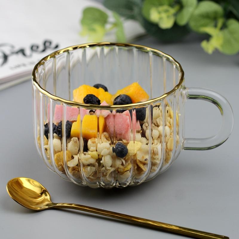 Creative Glass Cup Juice Drink Coffee Cup 400ml Pumpkin Shaped Phnom Penh Breakfast Tea Milk Water Cup Transparent Mug for Gifts