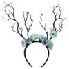 Ветки деревьев фей Лес Преувеличенные цветы Аксессуары для волос Головной убор в виде оленьих рогов Аксессуары для волос Детский реквизит для фотосъемки Сценическая повязка на голову