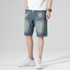 New Style of Men's Denim Shorts In Summer Thin Hong Kong Style Retro Versatile Mid-sized Pants