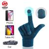 Adult Winter Knitted Gloves Women's Double-layer Velvet Warm and Cold-proof Five-finger Gloves Cycling Non-slip Gloves Men