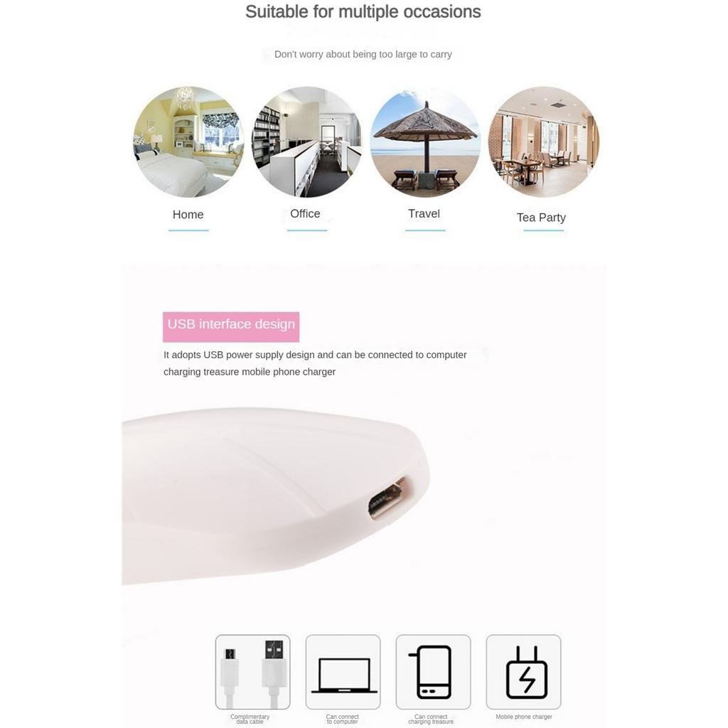 Мини-машина для сушки ногтей Микро УФ-светодиодная лампа Портативная USB-машина для отверждения геля для ногтей Складной лак для ногтей Быстросохнущее освещение 2 скорости