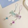 Wings Heart Fringe Phone Lanyard Sweet Key Chain Pendant Bowknot Phone Chain  Key  Accessories