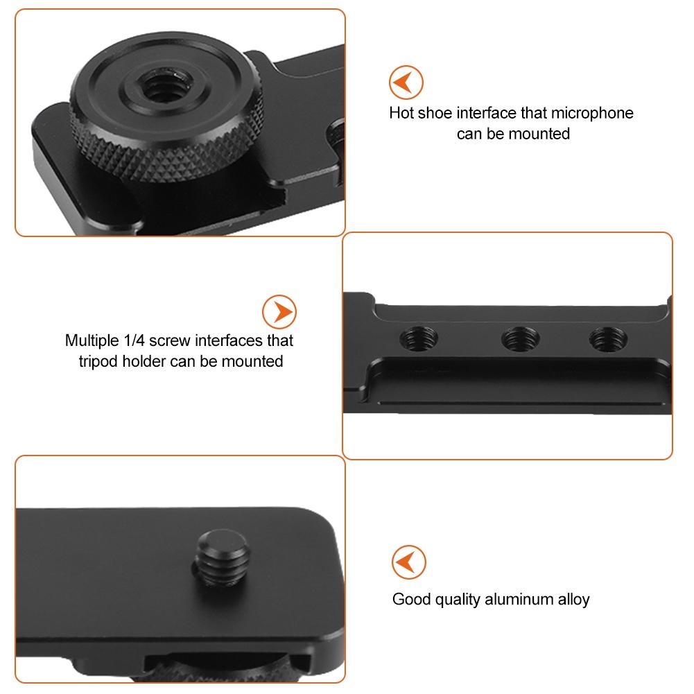 Extension Mount Bracket Tripod Hot Shoe for SONY A6400 A6300 for Canon M6 M50 Mirrorless Camera