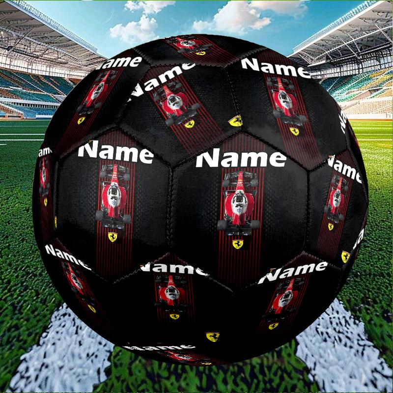Custom Name Personalized Ferrari Print Size 5 Soccer Ball Training & Match Football, for Team, Kicking, Gift for Football Enthusiasts