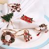 Christmas Series Napkin Ring Drop Oil Diamond Christmas Bell Deer Christmas Tree Cane