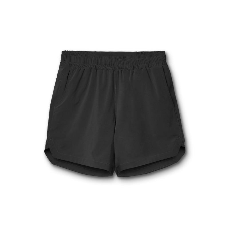 Men Quick Dry Athletic Shorts With Side Split Hem And Elastic Waist