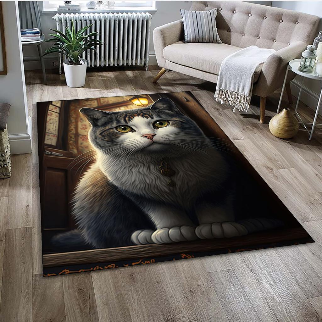 Милый мультяшный ситцевый кот, кот Гарфилд, персидский кот, ковер Ragdoll, ковер для дома, гостиной, спальни, дивана, коврик для двери, декор, детский нескользящий коврик