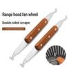 Двойная головка для обезжиривания вытяжек с деревянной ручкой и инструмент для чистки нержавеющей стали