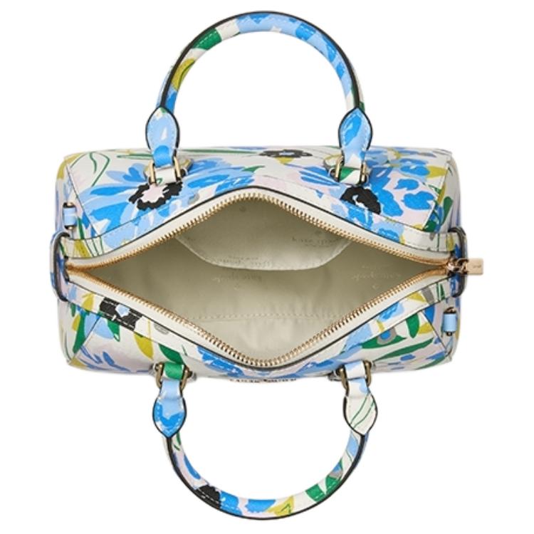 Kate Spade Madison Crosshatch Print Faux Leather Shoulder Crossbody Bag Small Women handbags Cream Multicolor KK968-250