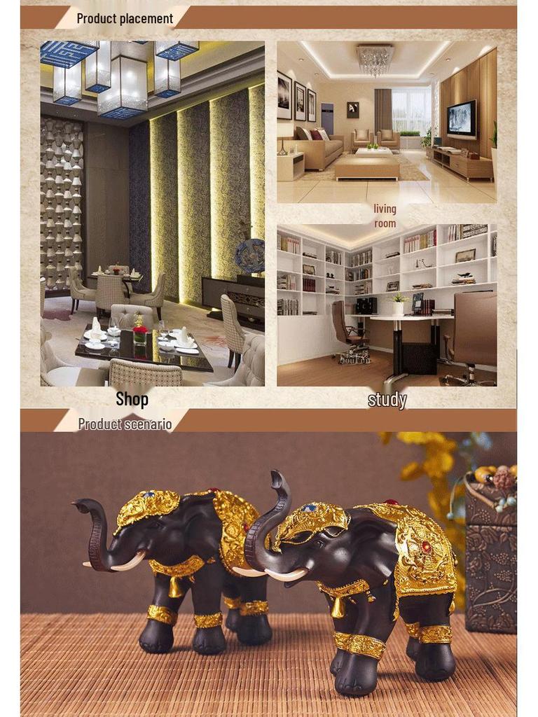 Керамическое украшение «Счастливый слон» в тайском стиле для дома или офиса