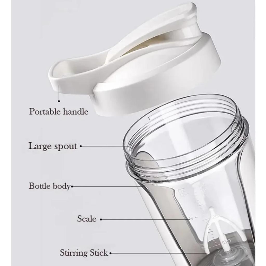 Electric Protein Shaker Cup, Tritan - BPA Free, USB Rechargeable Protein Shake Blender, Portable Blender, Automatic Blender