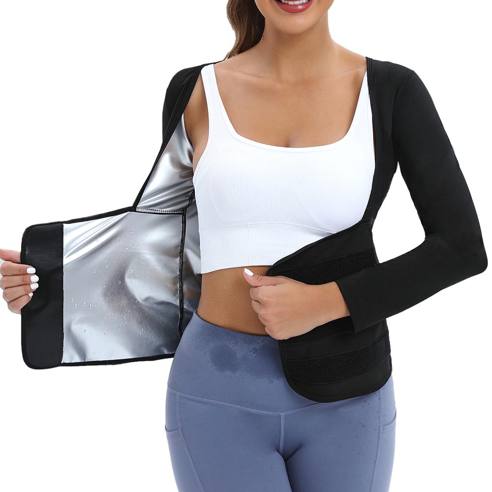 Костюм для сауны для женщин, тренажер для талии, формирователь тела, куртка с длинными рукавами, топы для тренировок, корректирующее белье для живота, рубашки для похудения