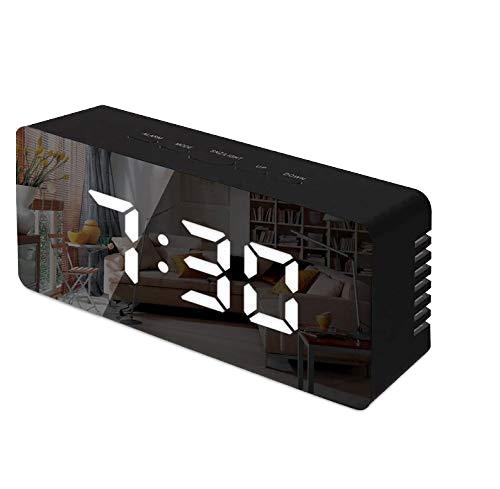 New Design Mirror Desk Clock Hot Selling Digital Alarm Clock LED Thermometer Display Table Desktop Clock