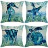 Marine Life Turtle Sea Horse Patty Big Star Small Fish Cushion Cover Pillow Cover
