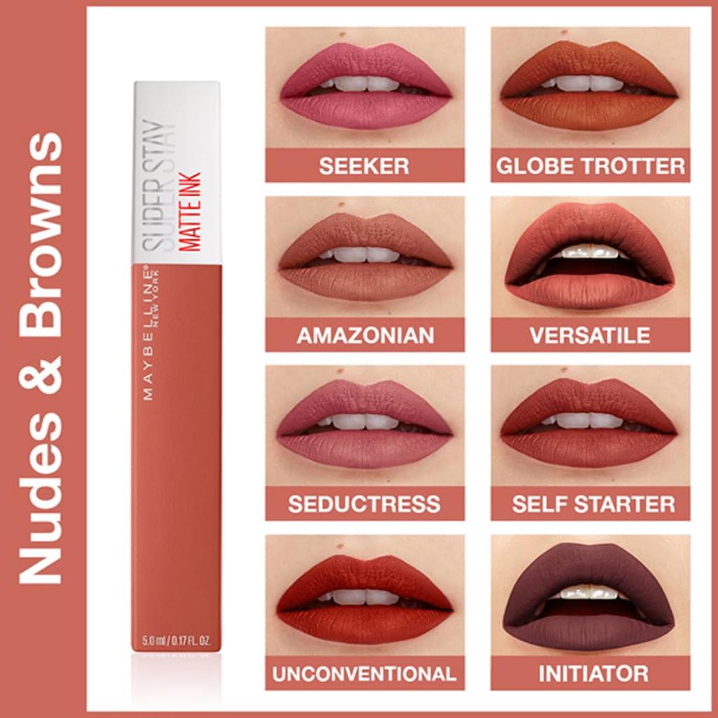 Maybelline Жидкая матовая помада New York Superstay Matte Ink 230 Transformer 5 мл Стойкость 16 часов Не отпечатывается Смелый матовый макияж