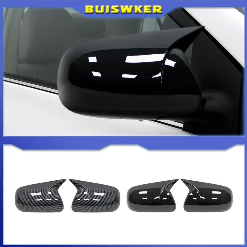 Carbon Fiber Gloss Black Rearview Side Mirror Covers Caps For Toyota Corolla 2007-2013 Vios Yaris Sedan P90 2008-2013