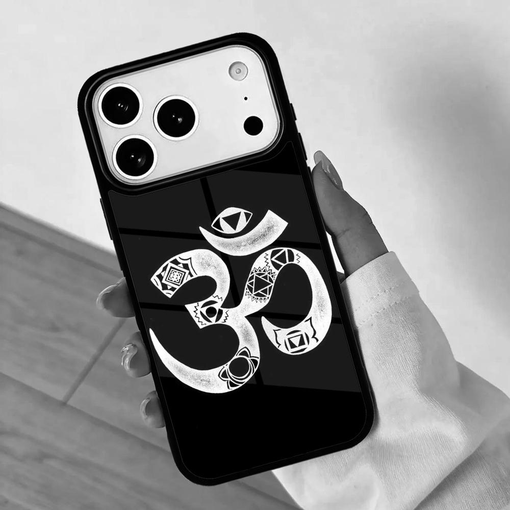Om Yoga Symbol Hindu Logo Mobile Phone Case for IPhone 17 AIR 16pro Max 15 14 13 12 11 Bumper Cover
