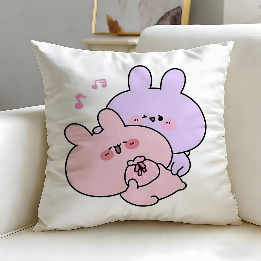 popular virtual character Asamimichan Cushion Cover Soft EasyWash Pillow Case Versatile for Couch Bed Travel and Office