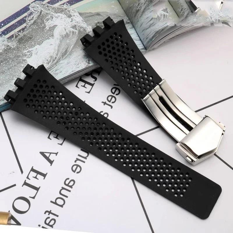 Совершенно новый силиконовый ремешок для часов для часов серии TAG HEUER Carrera, ремешок для мужских часов с вогнуто-выпуклым интерфейсом, браслет