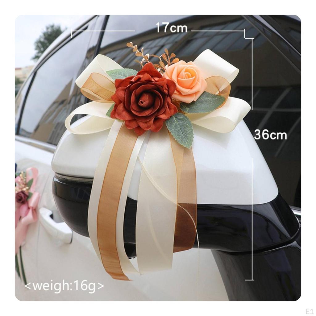 Car Mirror Bow with Streamers Lightweight Ribbon Decoration Hanging Decorations for