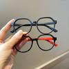 Детские очки оправа для мальчиков симпатичные модные черные декоративные игрушечные очки оправа для девочек линзы бесплатно мягкие ножки